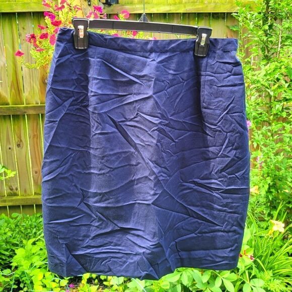 Blue Midi Skirt  - Picture 1 of 11